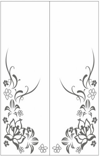 Пескоструйный рисунок Цветы 1130